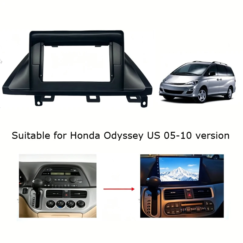 10.1 Inch Frame for Honda Odyssey US Version 2005-2010 LHD Car Radio Fascia Modification Panel Trim Bezel