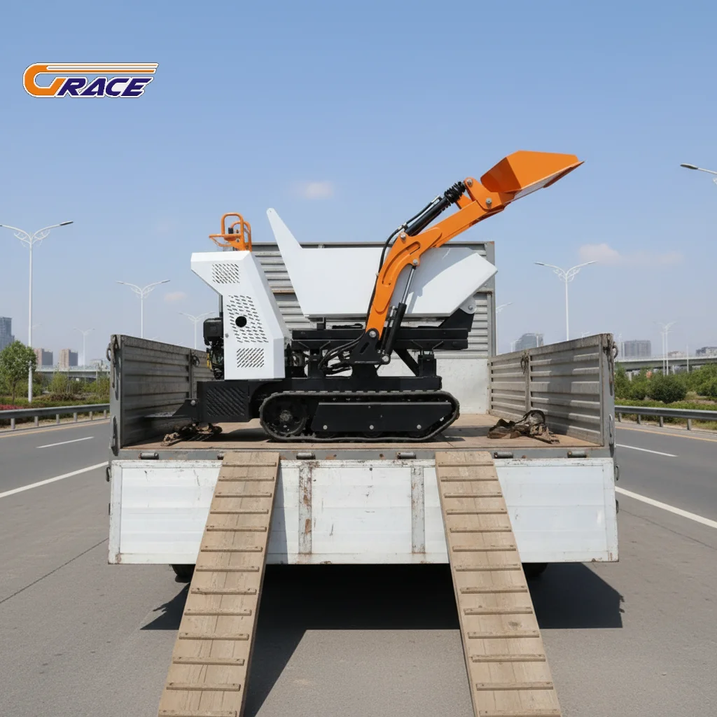

500kg Small Crawler Dumper Truck EURO 5 EPA Mini Track Dumper for Construction Agricultural Use