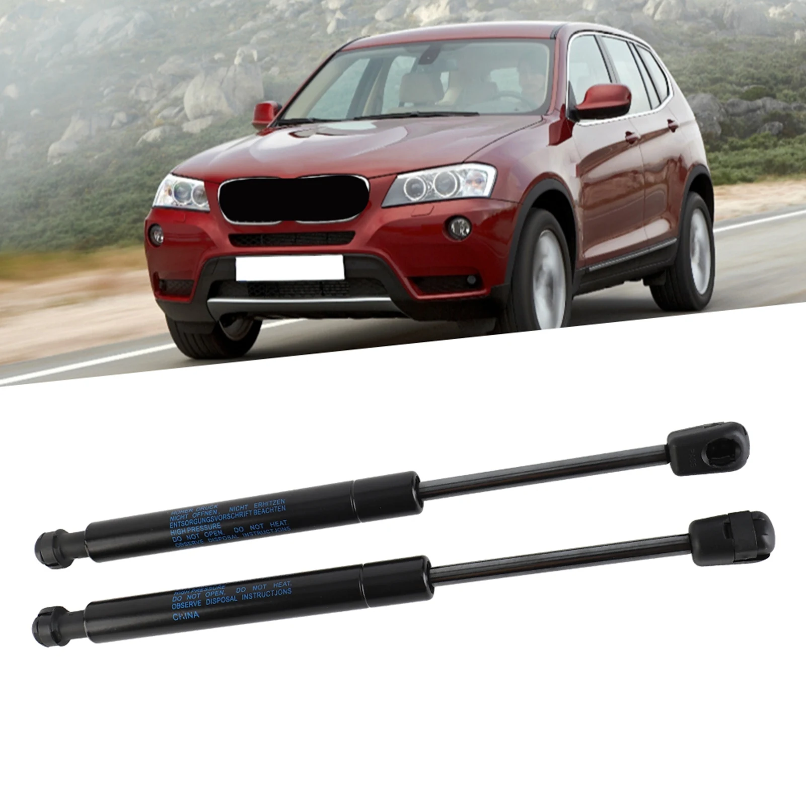 

Пара передних стоек капота, амортизатор под давлением, опорный демпфер 51233400352, подходит для X3/E83 2004–2010 гг.