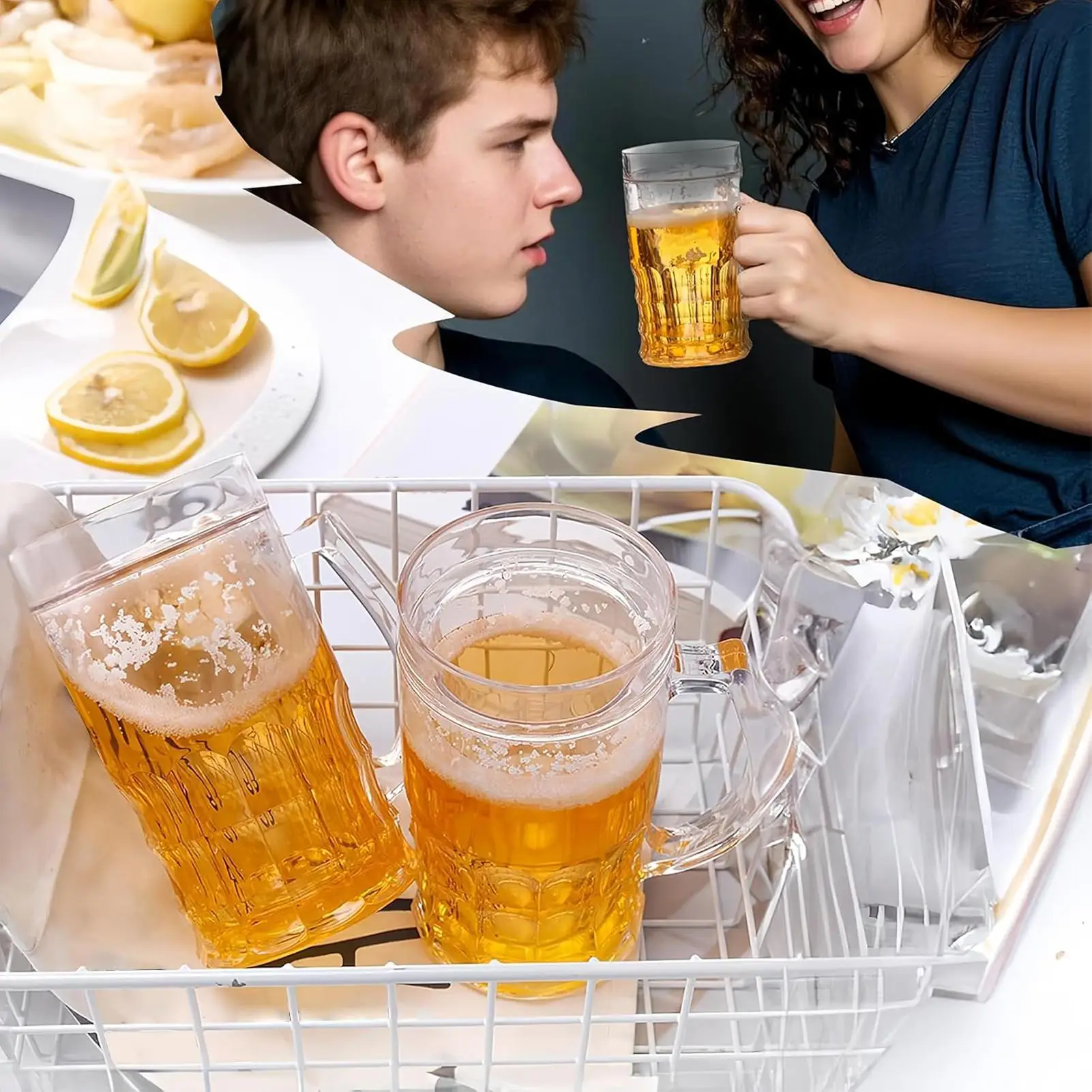 Fake Beer Mug Funny Water Cup, Novelty Prank Toy & Gag Gift for Adults Coworkers, Creative Desk Ornament for Office Home Decor view 3