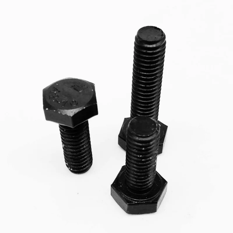 1-20pcs M8 M10 M12 GB5783 DIN933 Black 304 Stainless Steel External Hex Outside Hexagon Head Cap Screw Bolt Thread