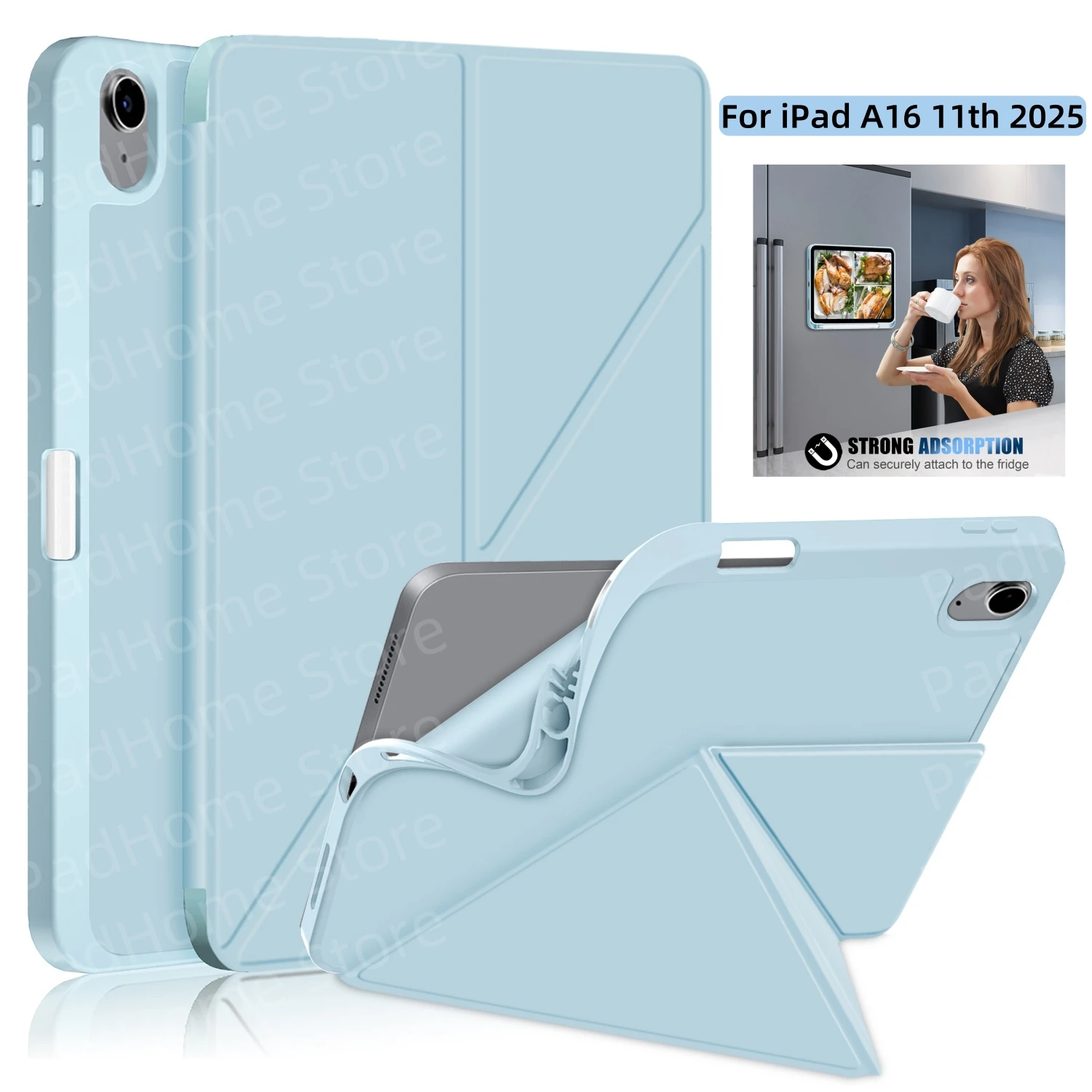 

For iPad A16 Case Magnetic with Pencil Holder 2025 New Funda iPad 11th Cover for iPad 10th Generation 10.9in 2022 Tablet Cases