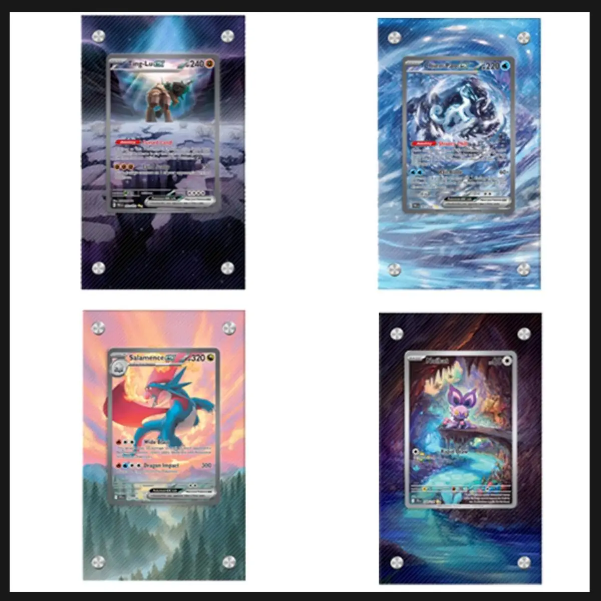 Pokemon PTCG Wooper tarjetas ladrillo Wo-Chien Chien-Pao salamencia Maractus Sv9 Pal Anime juego ampliar funda protectora acrílica juguete DIY