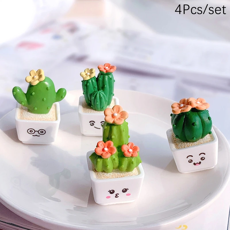 Casa de muñecas suculenta, Micro paisaje, planta en maceta, simulación de Cactus, decoración de coche, Mini Cactus suculento, decoración de plantas, artesanías de Pvc