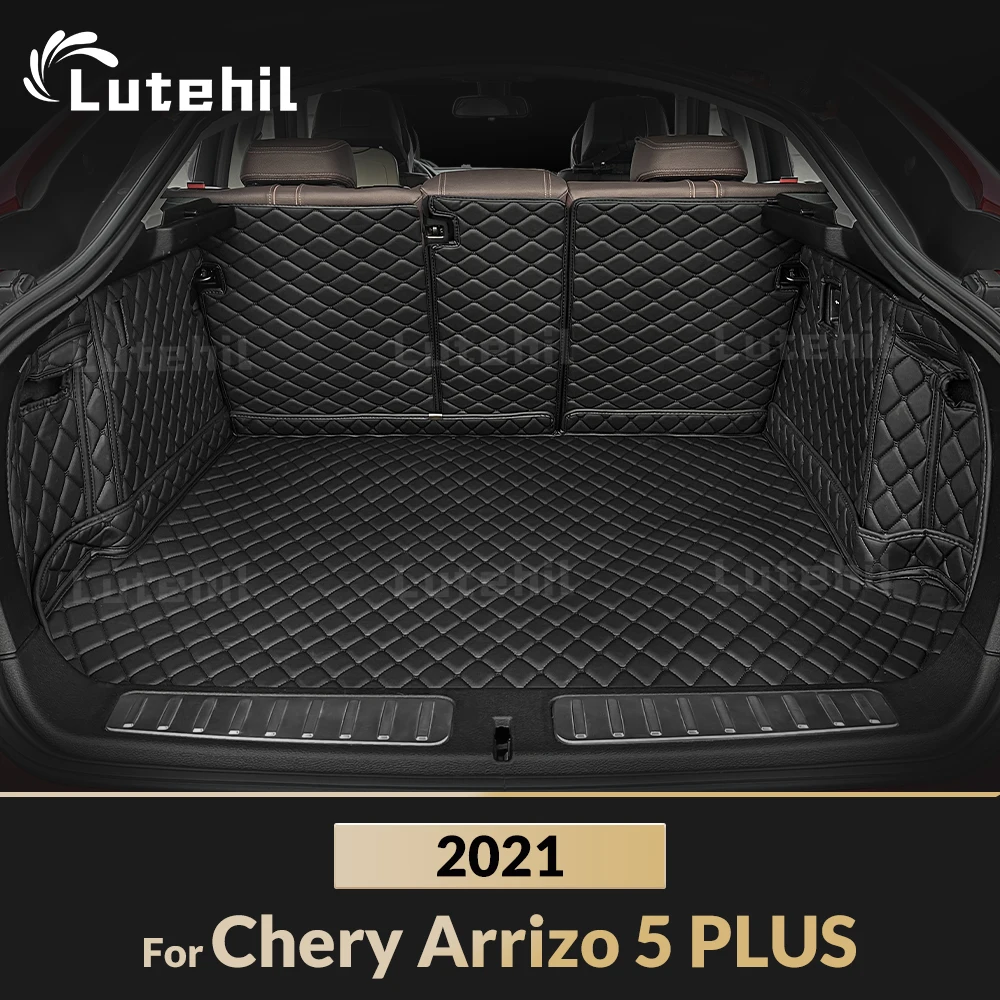 

Для Chery Arrizo 5 PLUS 2021, автомобильный коврик для багажника с полным покрытием Lutehil, чехол для багажника автомобиля, подкладка для багажника, аксессуары для интерьера