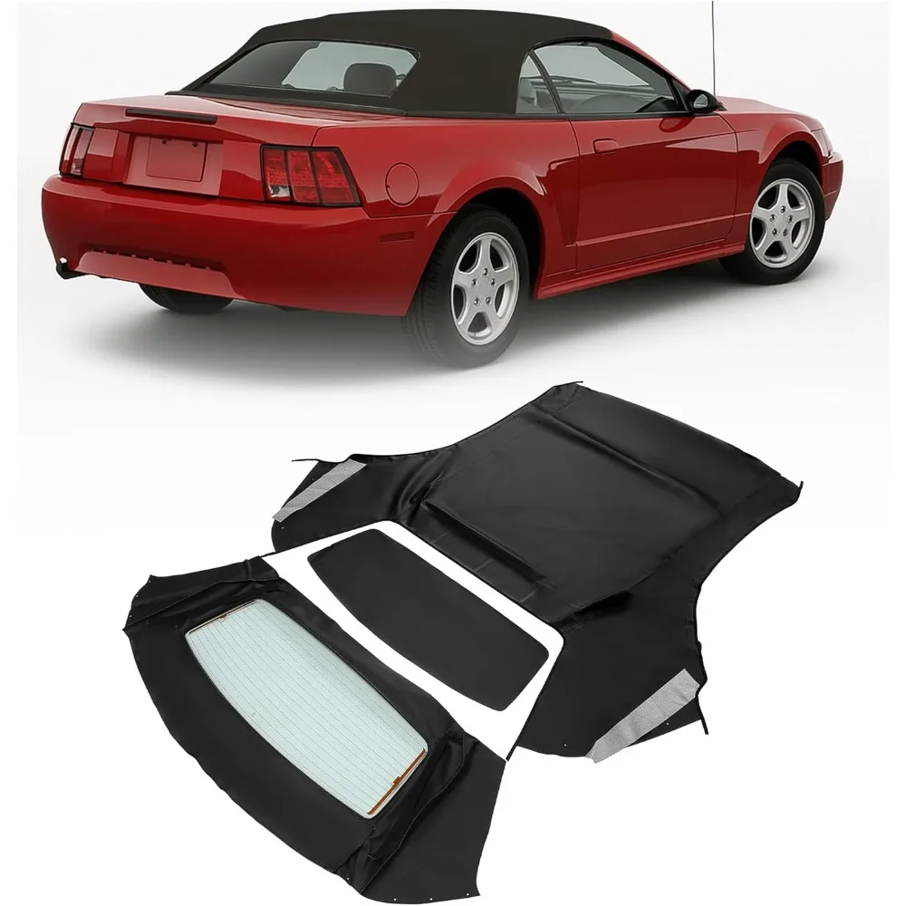 

Convertible Soft Top for 1994-2004 Ford Mustang Cabriolet with Heated Glass Window and Black Sailcloth