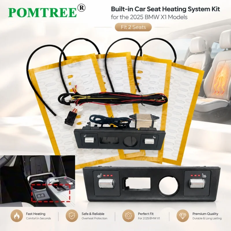 Built-in Car Dual Seats Heating System Kit Suitable For BMW X1 2024-2025,Includes Dedicated Switch,Comfortable Driving In Winter