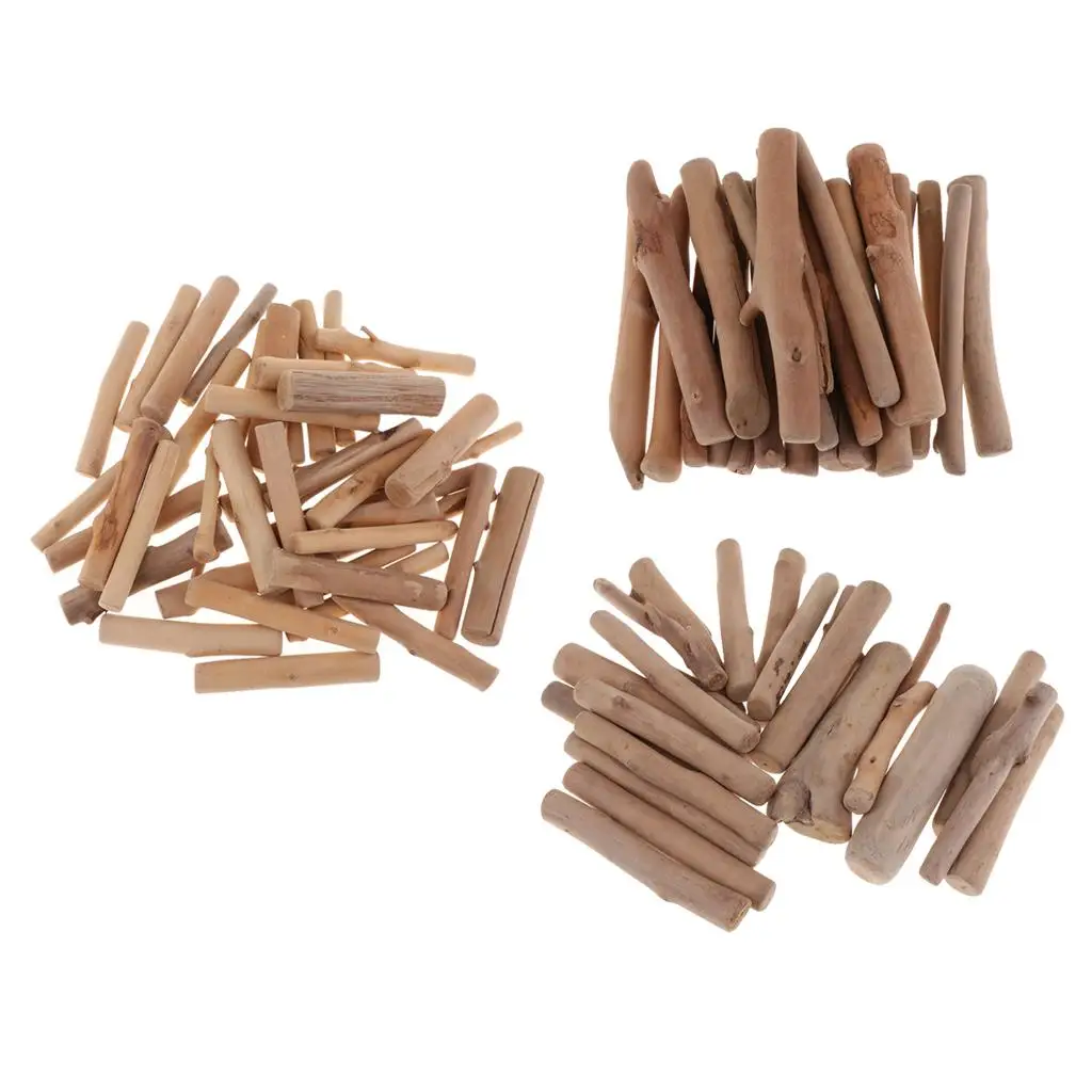 Morceaux de bois flotté collés pour l'artisanat, 125g, 250g