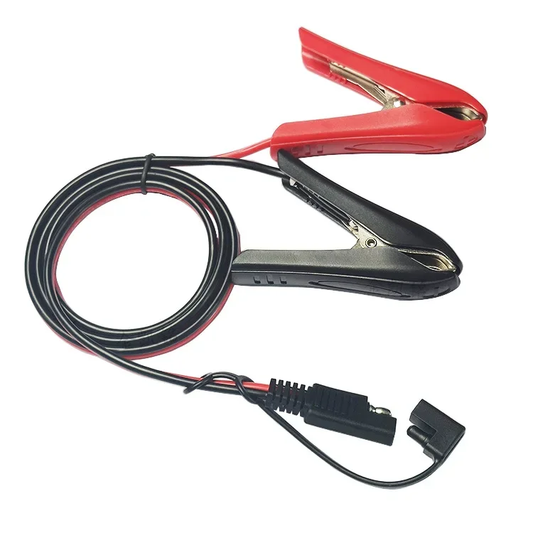 100 سنتيمتر 14AWG التمساح التمساح كليب إلى SAE موصل الإفراج السريع قطع الاتصال السريع سيارة الطاقة الشمسية شحن تمديد كابل