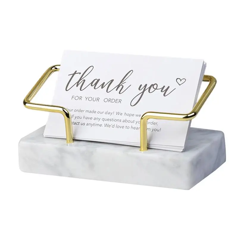 Table Top Business Card Holder Marble Desktop Business Card Holder Wear-Resistant Business Card Stand For Work Exhibitions