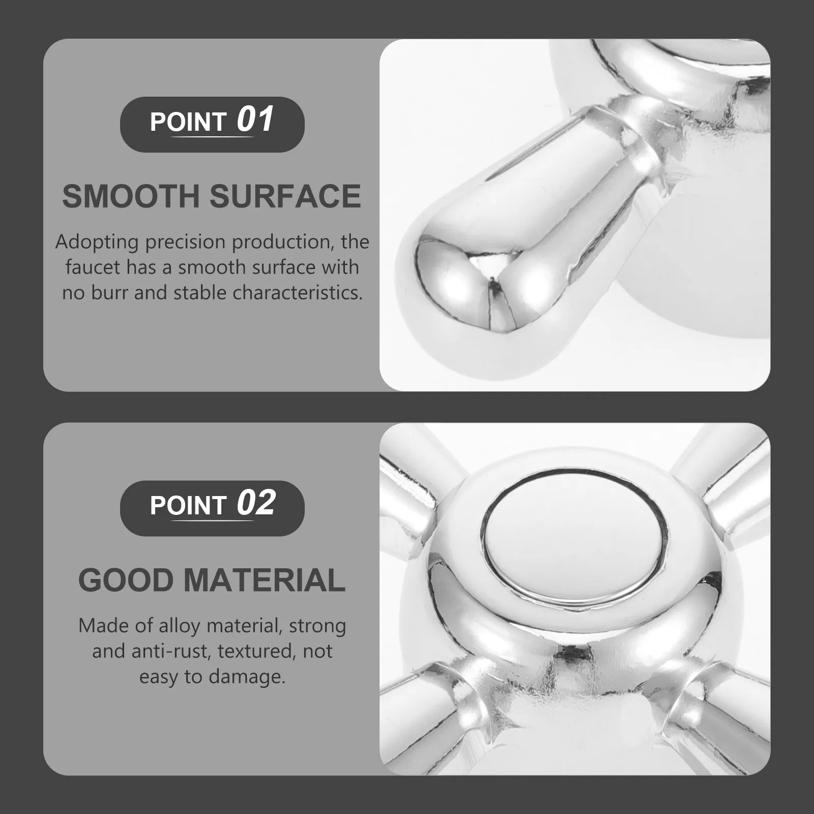 Quick Opening Valve Core Handwheel Faucet Handle for Sink Bathroom Mop Pool Universal Alloy Cold Water Tap Kitchen Accessories