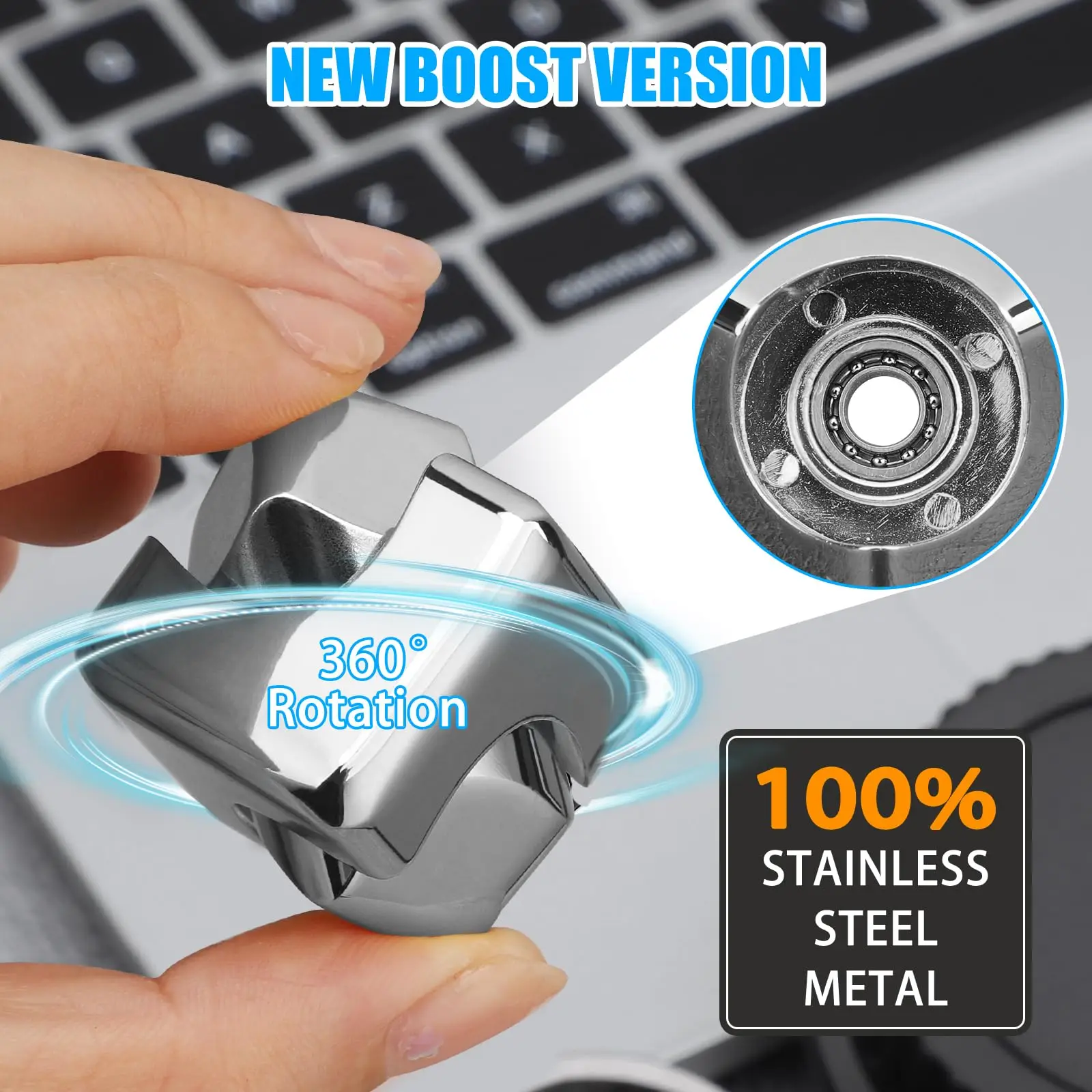 Metalen Kubus Roterende Vingertop Gyroscoop Fidget Anti Stress Speelgoed Volwassen Kantoor Thuis Reizen Draagbare Spinner Speelgoed Kerstcadeaus