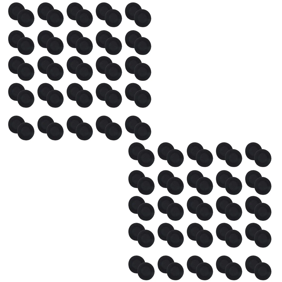 LDHL 100 Pcs Black Sponge Earbud Headphone Cap Ear Pads Cover Replacement