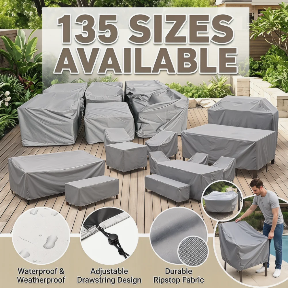 

Customizable Outdoor Garden Furniture Cover Patio Chair Cover Waterproof Dust Cover