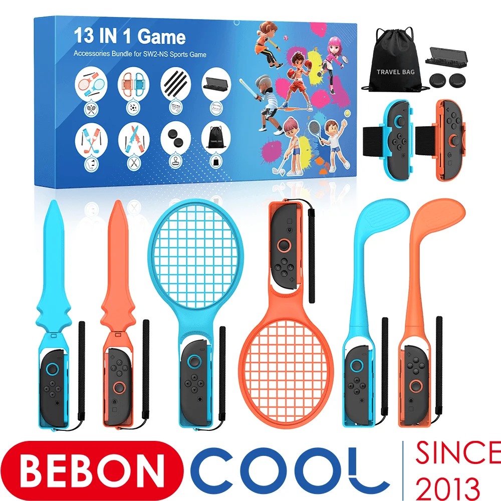 BEBONCOOL للتبديل 2 منافذ الملحقات حزمة التبديل مجموعة ملحقات الأسرة الرياضية المتوافقة مع ملحقات الألعاب Switch 2 #1