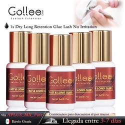 Gollee Collee 5ml Pro Adhesive Eyelash 1s Dry Glue for Eyelash Extensions Glue Lash Bonder Lash Extensions Supplies Makeup Tools