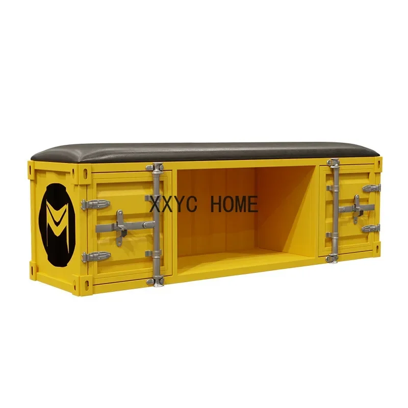 Industrial Style Creative Storage Shoe Changing Stool Gym Clothing Store Storage Footstool