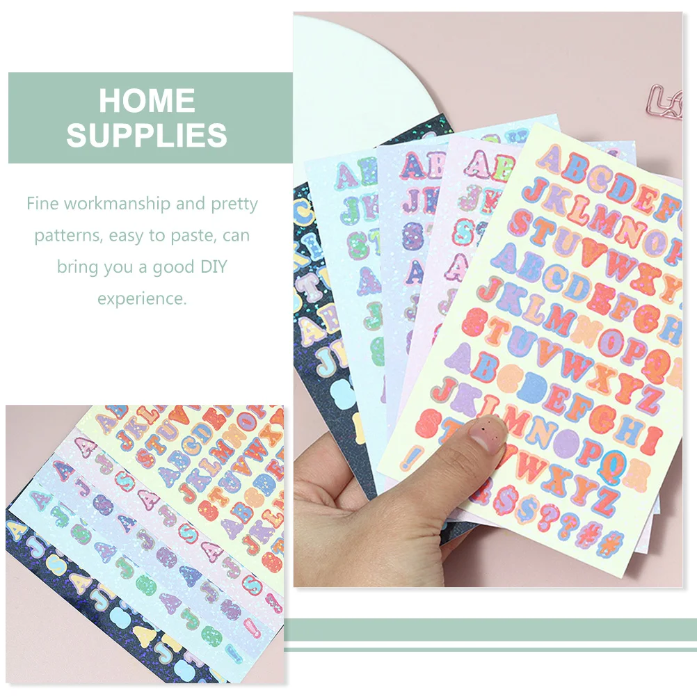 

15 Sheets Alphabet Premium Pvc Letter Stickers Self-Adhesive Decals Scrapbook Diy Decorative Stickers For Indoor Outdoor