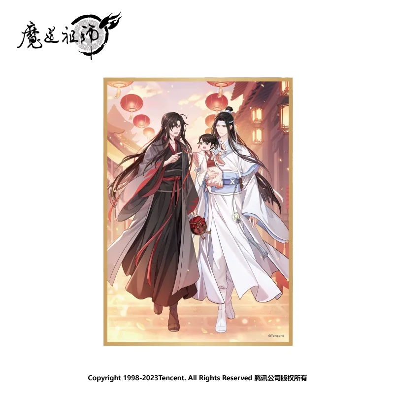 썬시아 MDZS 모 다오 주 시 공식 굿즈 WW 시리즈 배지 펜던트 아크릴 스탠드 PET 보드 카드 장식품 웨이 우시안 란 왕지