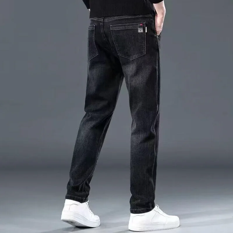 ملابس رجالية سراويل رجالية سراويل جينز عصرية سراويل أنيقة ملابس ربيع خريف جديد ملابس كاجوال جينز للمراهقين #3