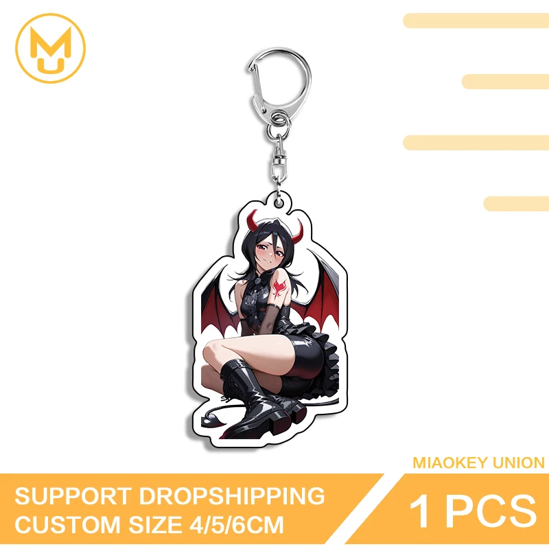 Sexy Demon Girl Bikini Artistic Exclusive Design Attractive Double Sided Keyring HD Pattern Ingenious Luxury Trendy Jewelry