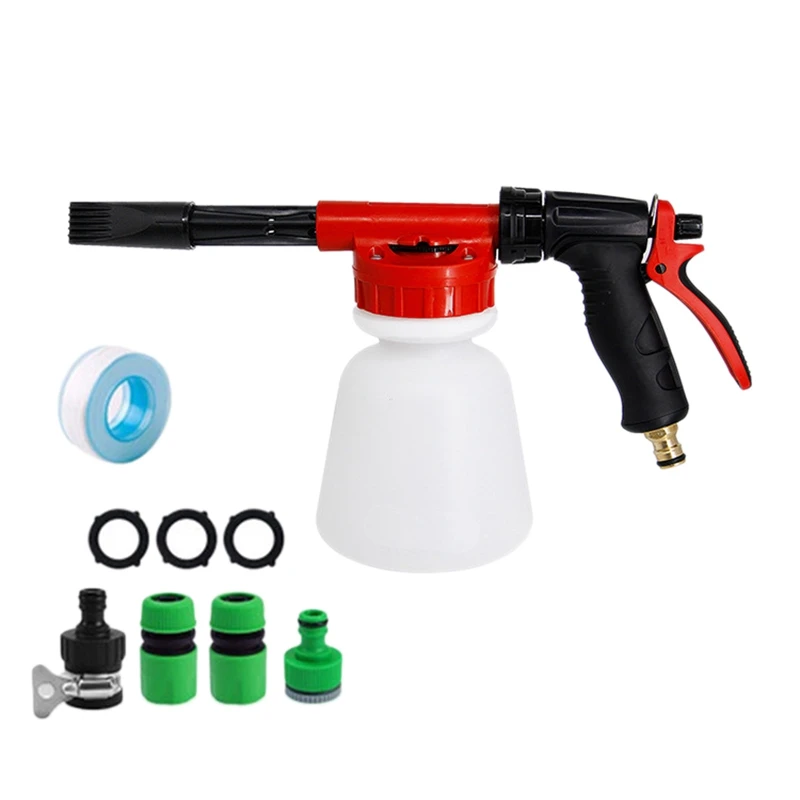 Car Wash Foam Gun,Car Wash Foam Sprayer Adjustable Foam Blaster for Car Home Cleaning and Garden with 1L Bottle