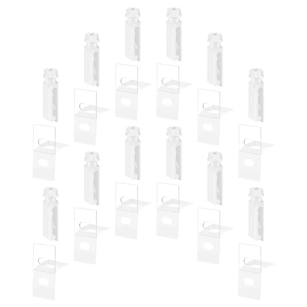 

12 set Vertical Blind Stems Replacement Tabs For Curtain Repair Pvc No Drill Installation Window Blinds Fixing Parts