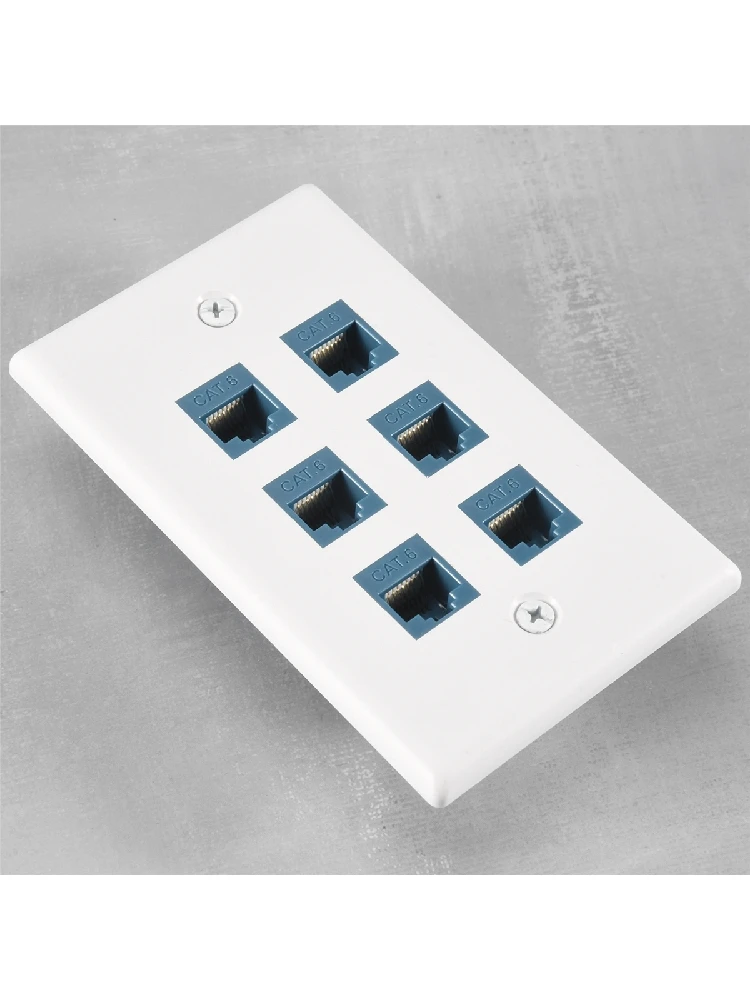 Płyta ścienna Ethernet Cat 6 Port, płyta ścienna Ethernet żeńska zdejmowana kompatybilna z Cat7/6/6E/5/5E — zdjęcie 2