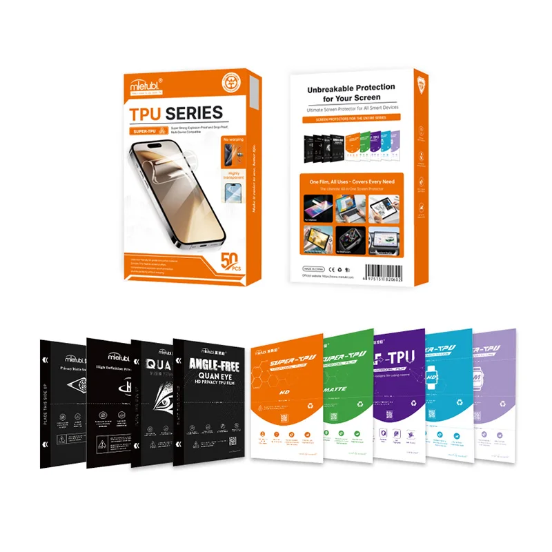 50PCs Hydrogel TPU Privacy Screen Protector High Transparency Anti-Spy Protection Film for Mobile Phones Plotter Cutting Machine