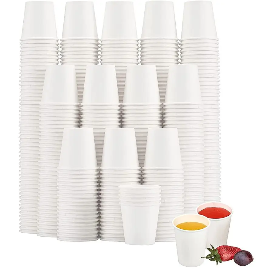 

1200 Pack 3 oz Paper Cups, Small Disposable Bathroom Mouthwash Cups, Mini White Paper Espresso Cups 3 Ounce for Parties, Bathroo