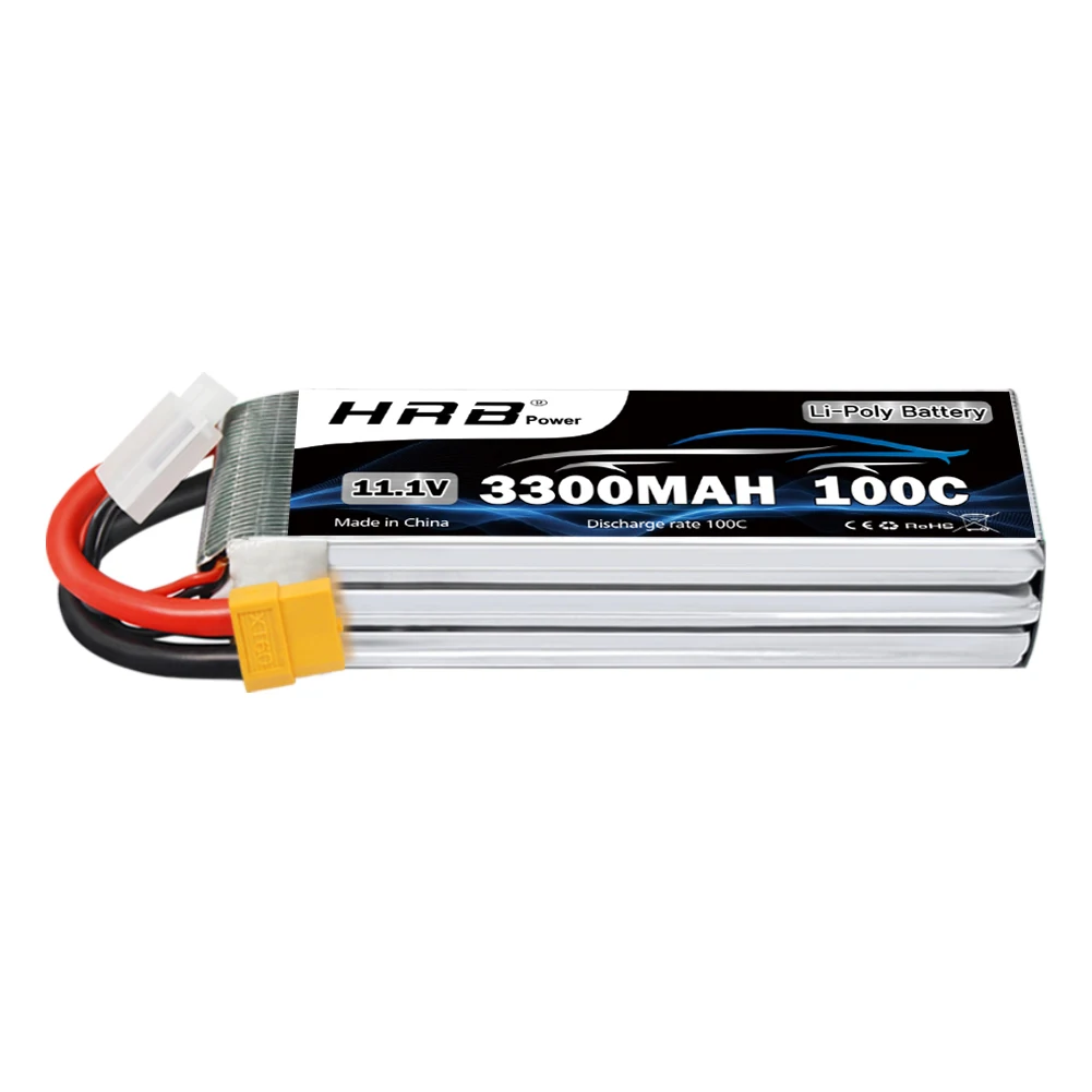 HRB 3S Lip Batterij 11.1v 3300mah RC Lipo Batterij 100C Met XT60 Connector Voor RC Auto vrachtwagen Monster FPV Drone DIY Vliegtuig Boot - afbeelding 1