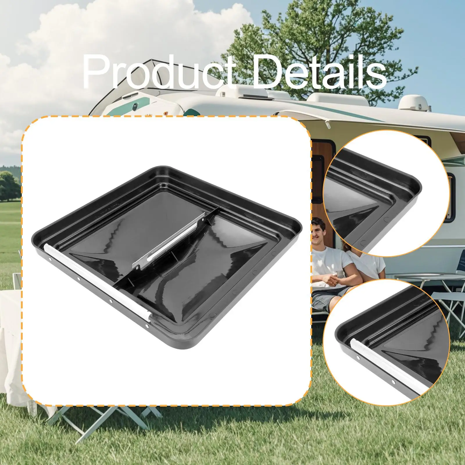 RV Roof Vent Top Cover Rainproof Lid Ventilation Panel Easy Setup Replacement for Motorhome Trailer