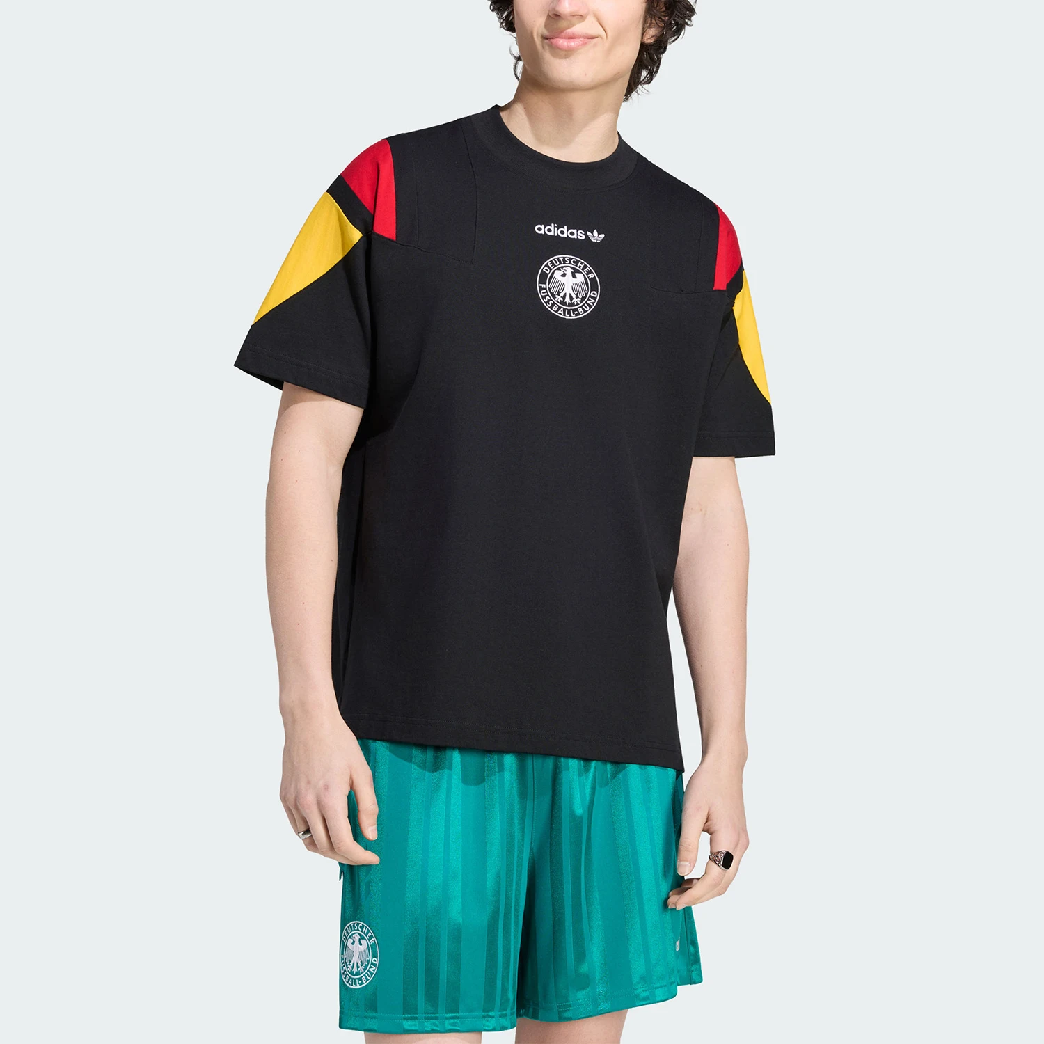 Adidas genuine clover men's breathable casual fashionable short sleeved T-shirt KY7083