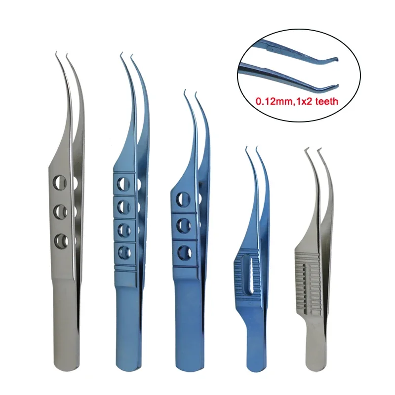 

GREATLH High Quality Titanium Alloy Material Suture Ligation Forceps Platform with Teeth Ophthalmic Surgical Instrument 1pcs