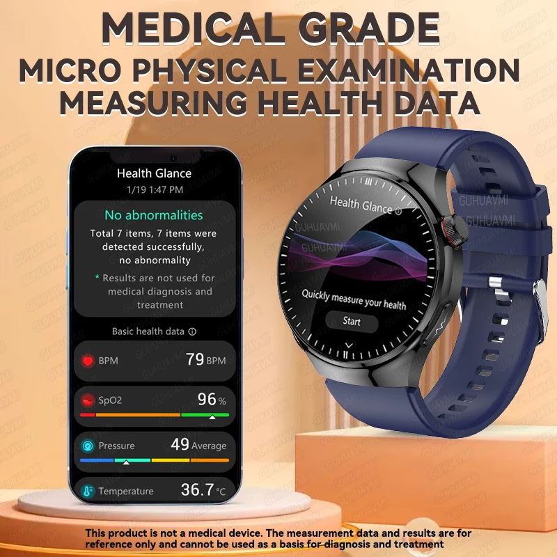 2024 For XIAOMI Five organ examination Health Smartwatch Uric Acid Blood Sugar Bluetooth Call Blood Lipid Blood Pressure Watches