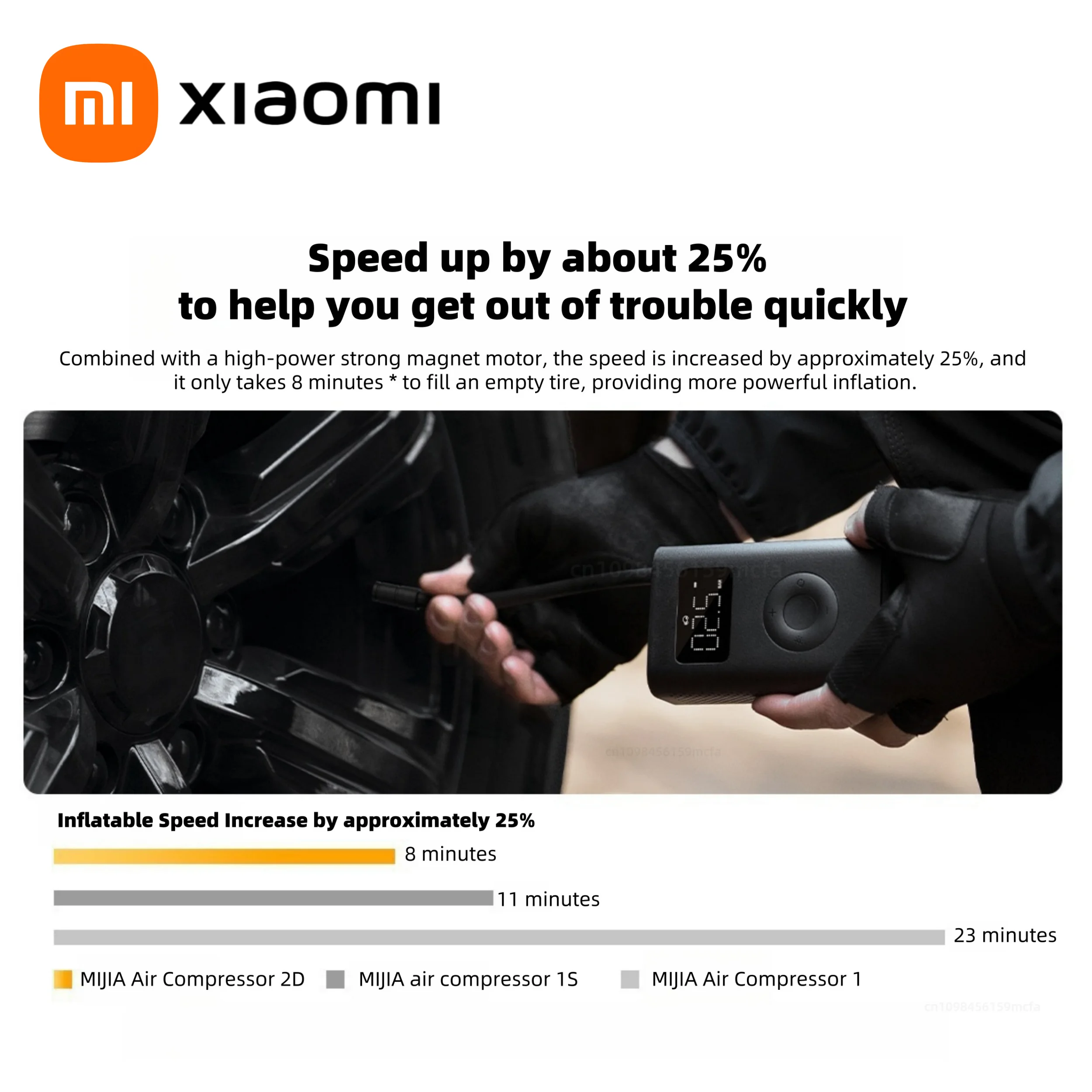 Xiaomi Mijia Inflatable treasur Air Compressor 2D 2000mAh Portable Inflator Air Pump 2D For Bicycle Car Motorcycle Ball