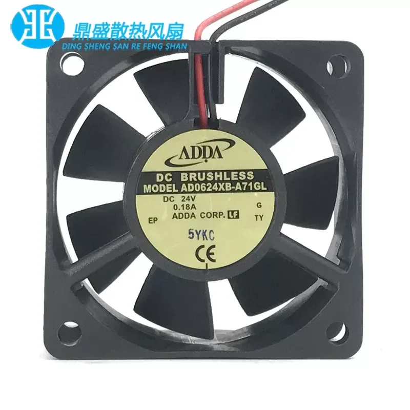 for ADDA AD0624XB-A71GL DC24V 0.18A 6025 Two-Wire Axial Flow Cooling Fan Original Genuine