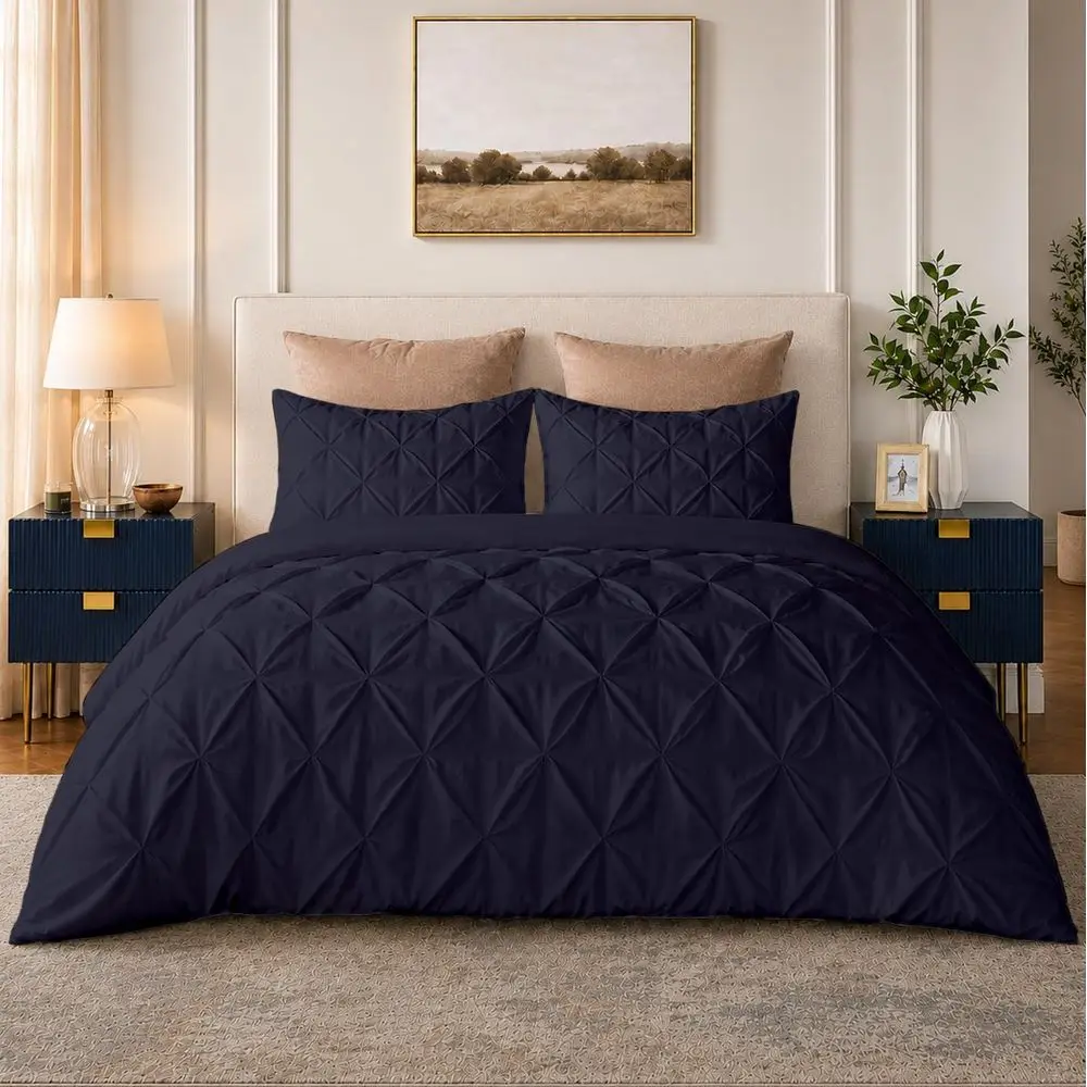 Hotel Luxury Alaskan King Pinch Pleat Duvet Cover Set 136