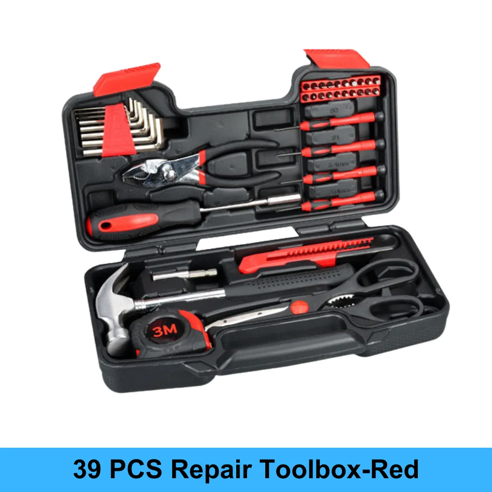 39 PCS  Carp Joint Pliers Telecommunications Screwdriver Set Waterproof Plastic Folding Accessory Storage Toolbox