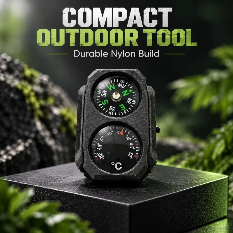 20mm Standard Rail Mount Mini Nylon Compass Thermometer Compact Hobby Customization Ornament Accessory
