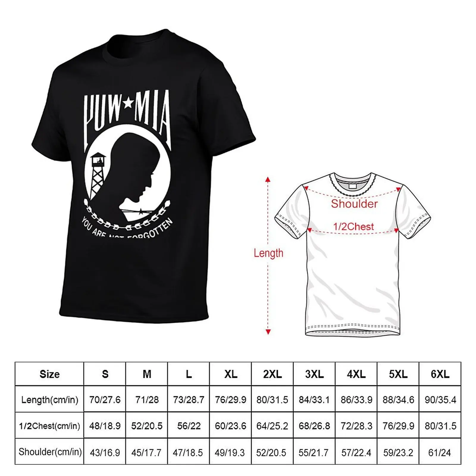 POW MIA You are Not Forgotten USA T-Shirt cotton t shirt pack cotton t shirts high quality T-Shirt