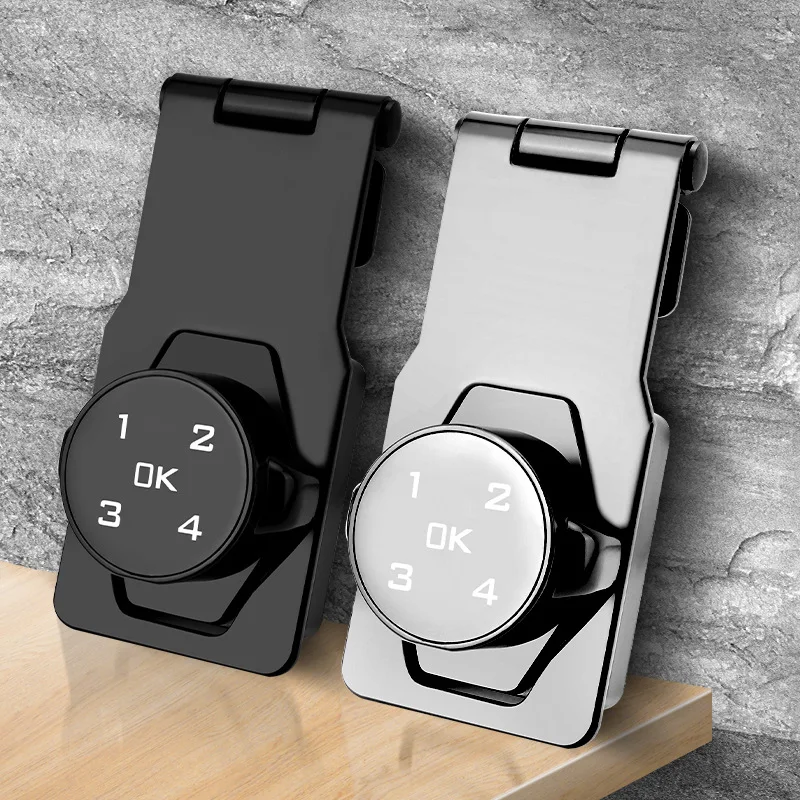 

Intelligent Password Lock Card Cabinet Door Anti-theft File Storage Cabinet Refrigerator Door Sliding and Pulling Belt Lock