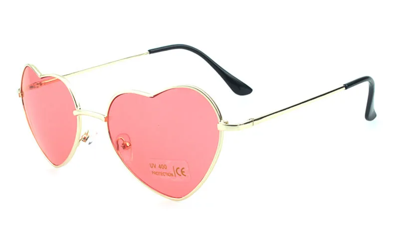 Ladies Heart Shaped Sunglasses Metal Women Brand Designer Fashion Rimless LOVE Lenses Sun Glasses Oculos UV400