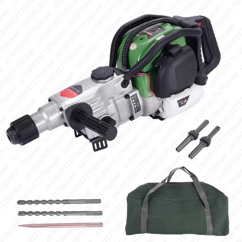 

Four stroke gasoline engine rock breaking pick multifunctional 58 gasoline hammer pick drilling machine rock drill impact drill