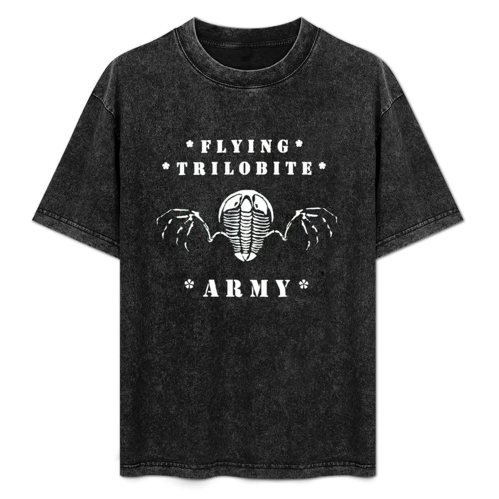 

Flying Trilobite Army - white T-Shirt customizeds basketball graphic tees mens t shirts