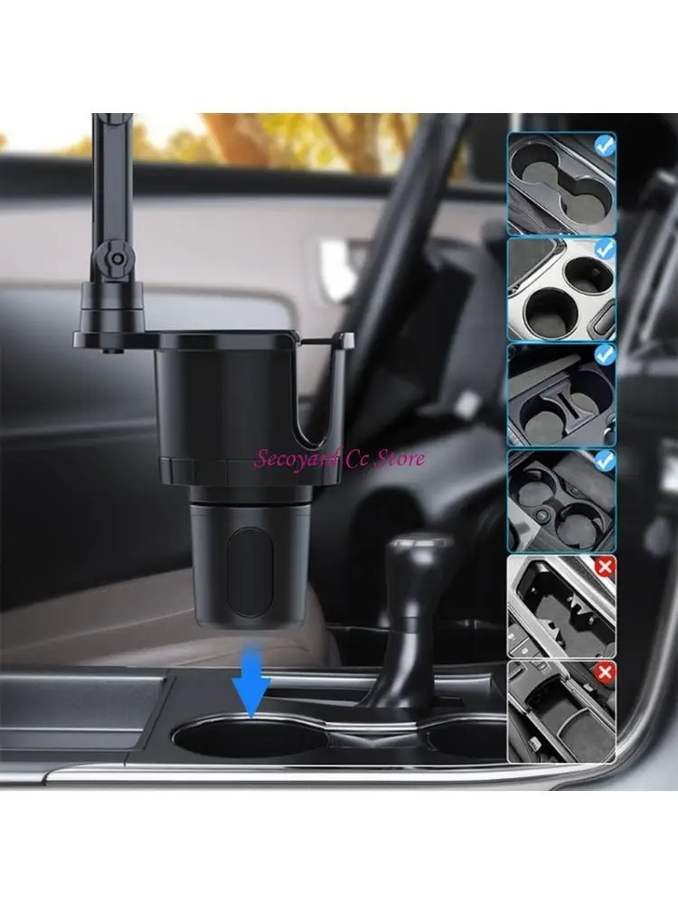 

N3UC Rotating Car Cup Support For Mobile Electronics And Drinks Under 10cm Width