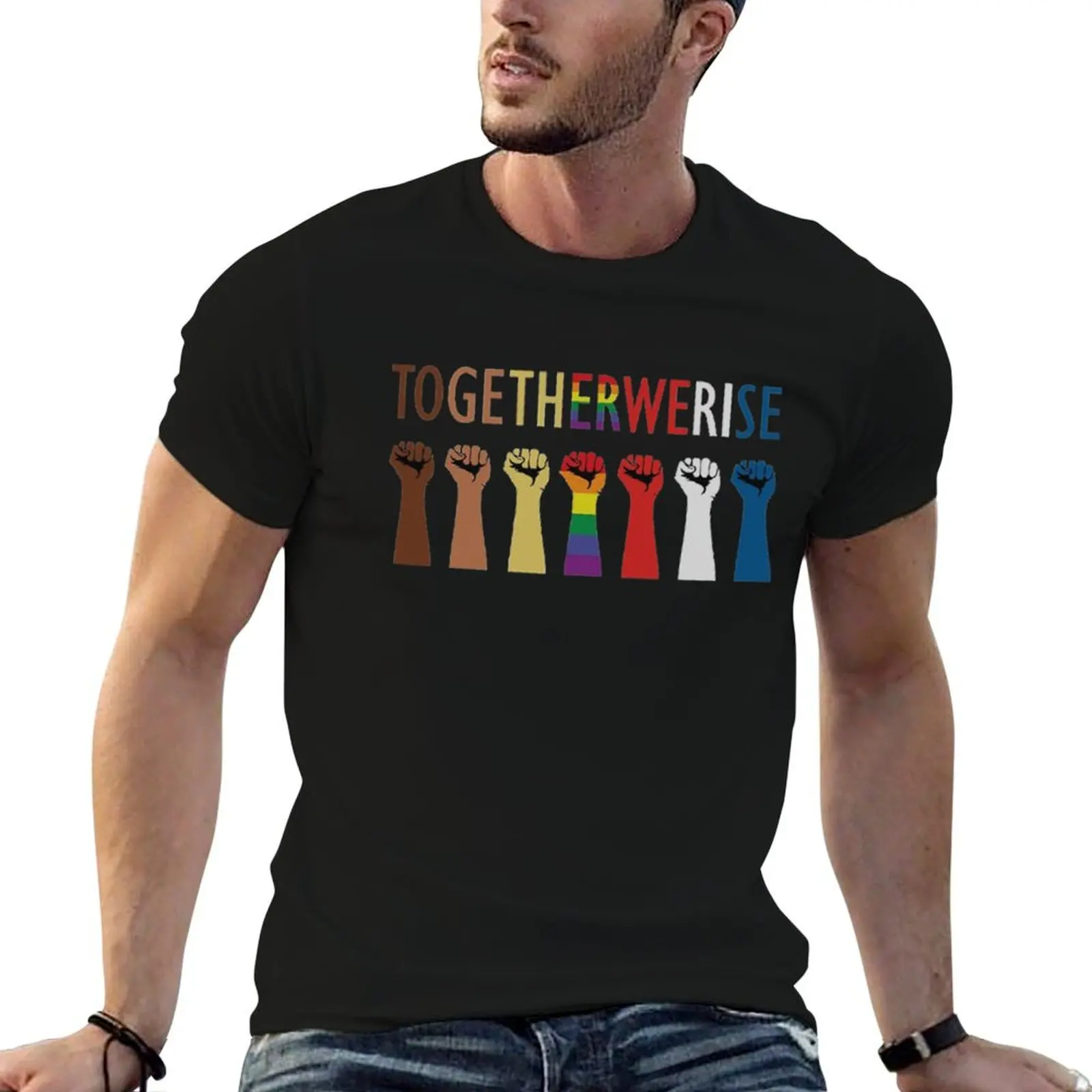 

TOGETHER WE RISE SHIRT TOGETHERWERISE T-Shirt funny t shirts cotton man t shirts graphic g man t shirts for men T-shirt