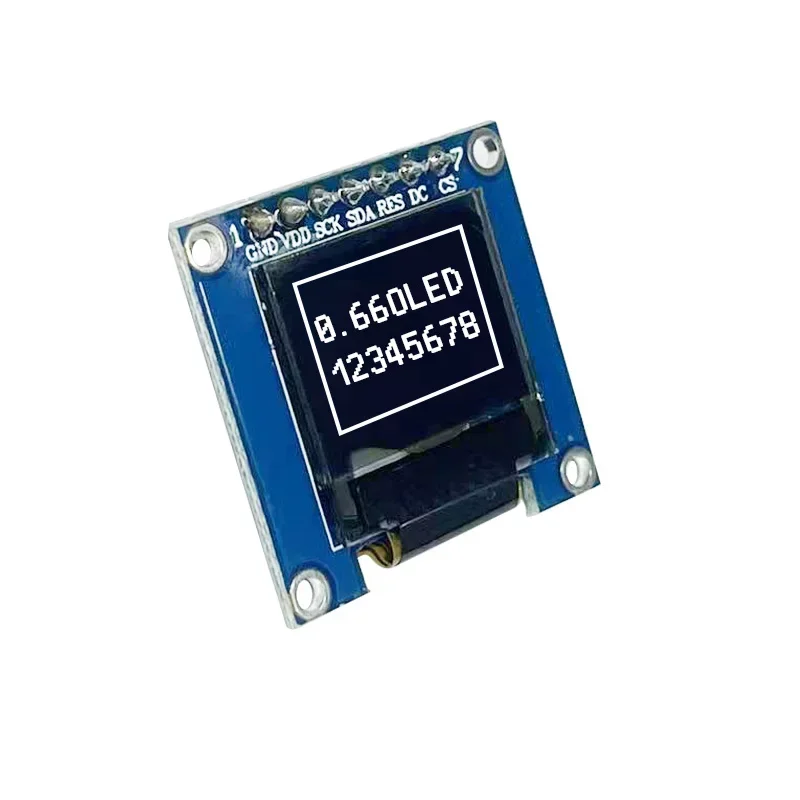 Módulo OLED de 0,66 polegadas Display 64*48 Módulo LCD Interface SPI de 7 pinos SSD1306 Drive OLED