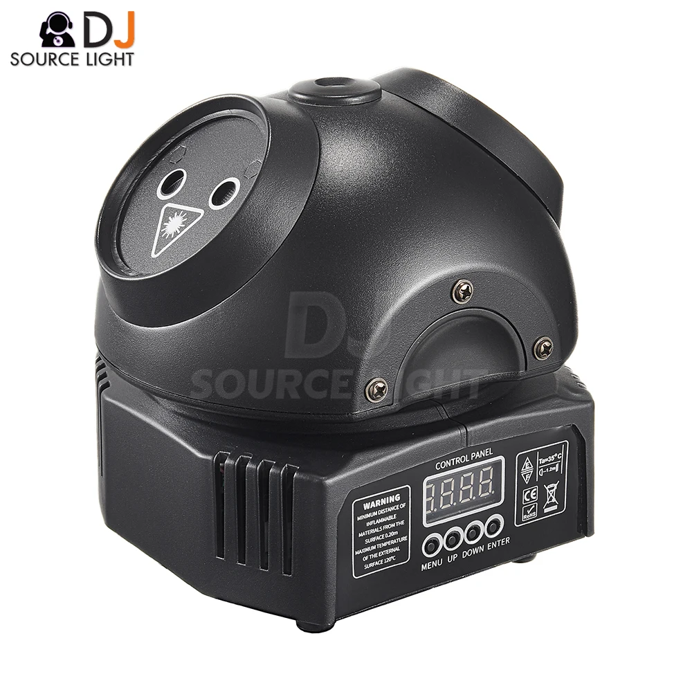 YUER Mini DJ Disco Ball Lights Beam Red Green Blue Laser Moving Head Lights DMX512 Laser Projector Nightclub Indoor Party Show