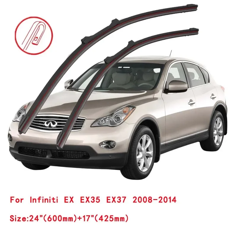 

For Infiniti EX EX35 EX37 2008-2014 Car Windshield Wiper Blade Front Windscreen Brushes Washer Accessories Cleaning Replacement